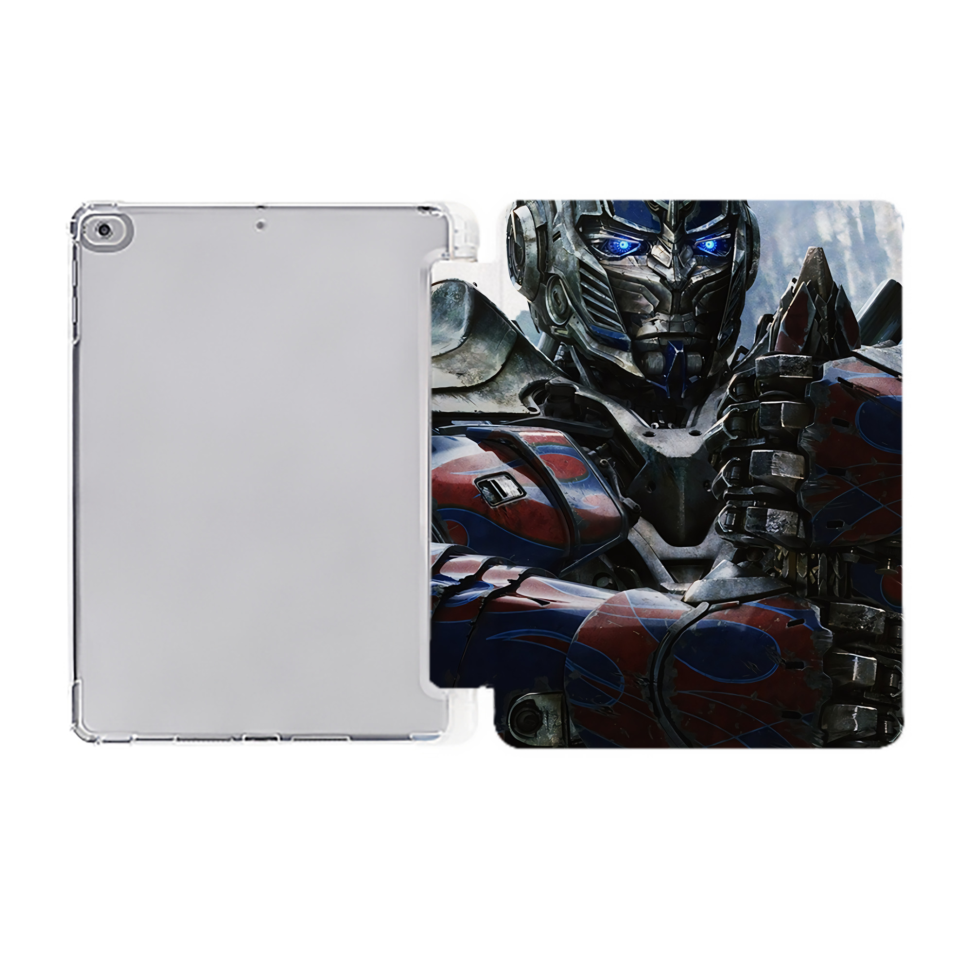 （画像用） Transformers トランスフォーマー IPad ケース ペン収納付き 三つ折りスタンド PUレザー×シリコン 対応機種9.5/10.5/10.9インチ